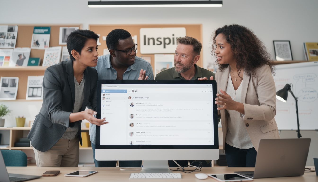 Grupo de emprendedores aprendiendo sobre ecommerce juntos